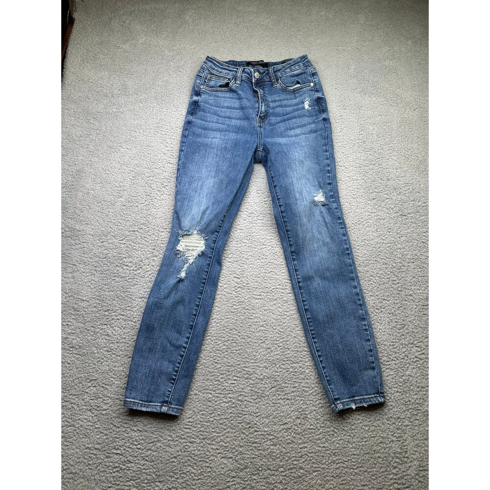 Judy Blue high rise Distressed relaxed fit jeans size 27